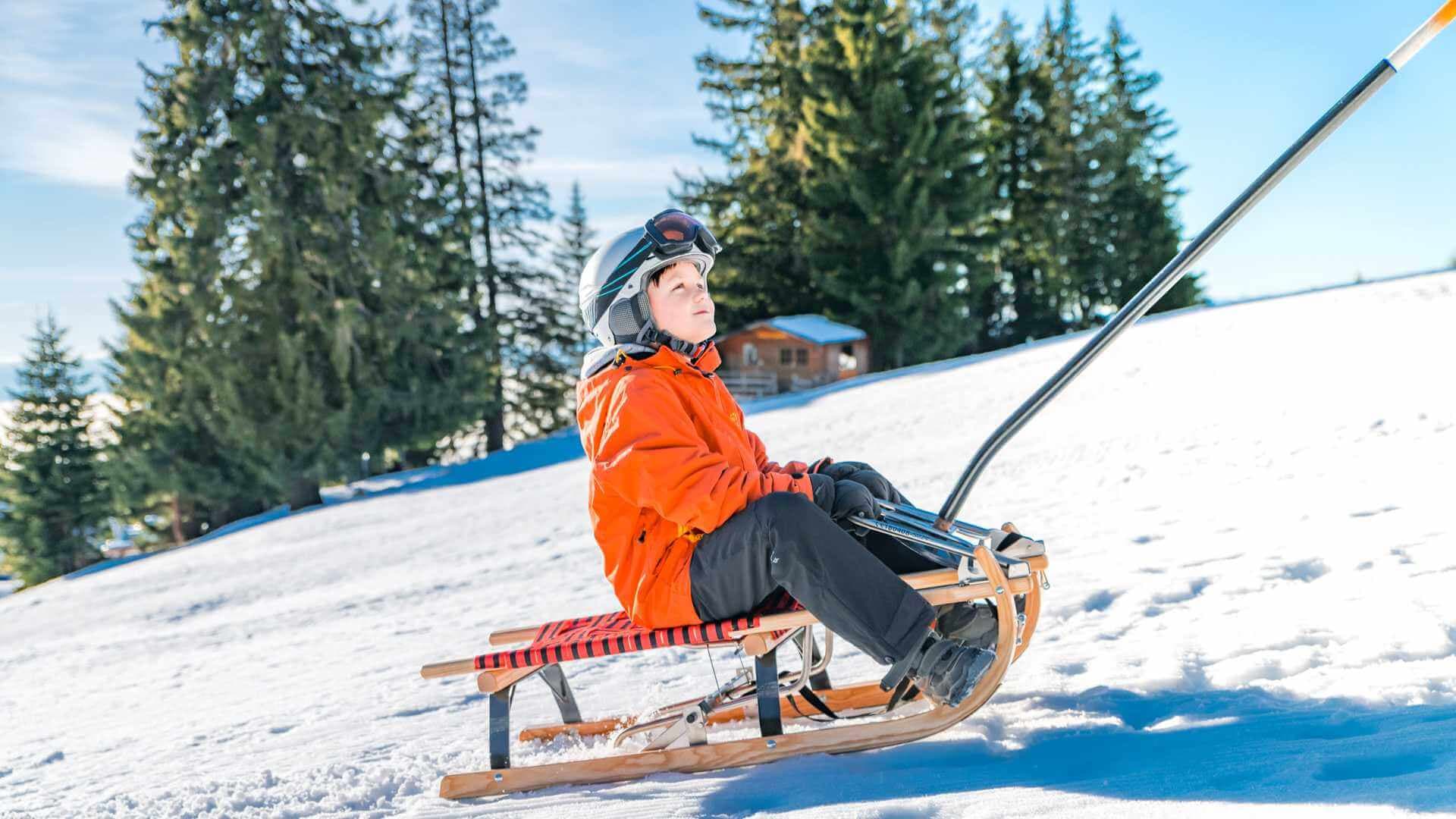 Tobogganing in Vrådal