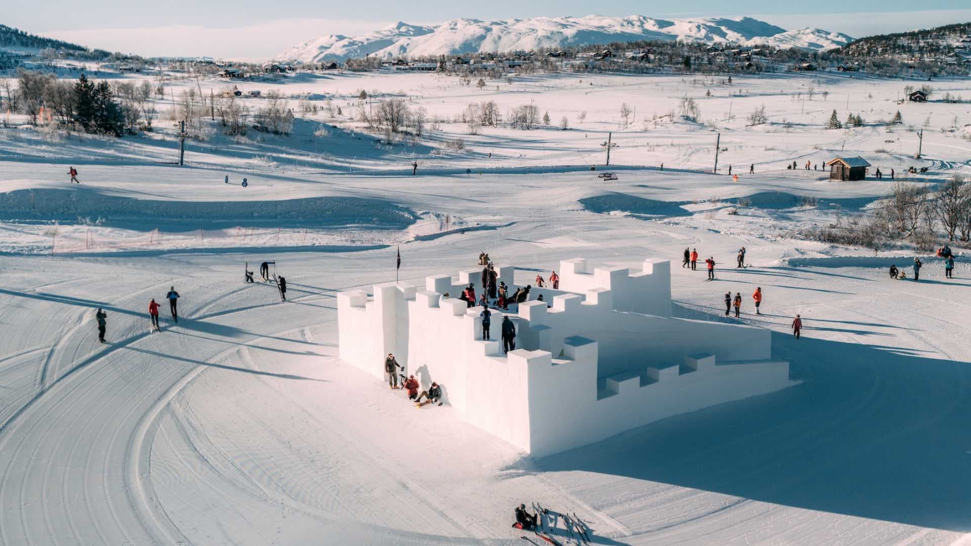 Norway’s largest snow fort at Vierli
