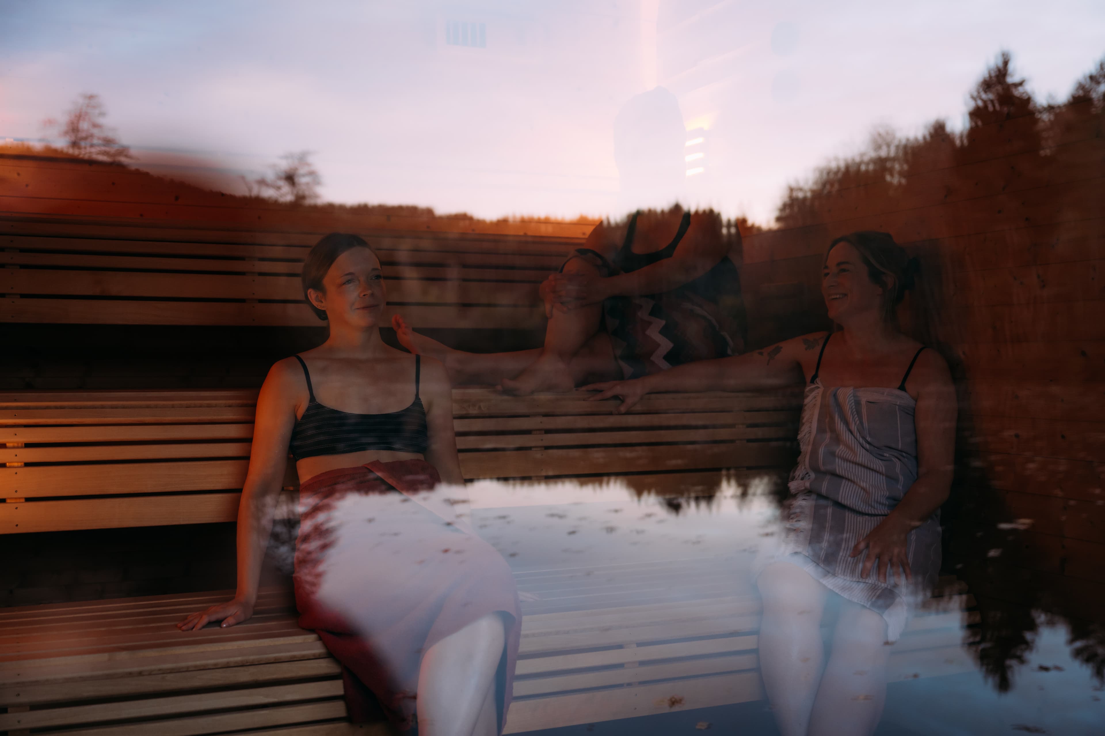 Shared Sauna Session in Skogens Rom Sauna