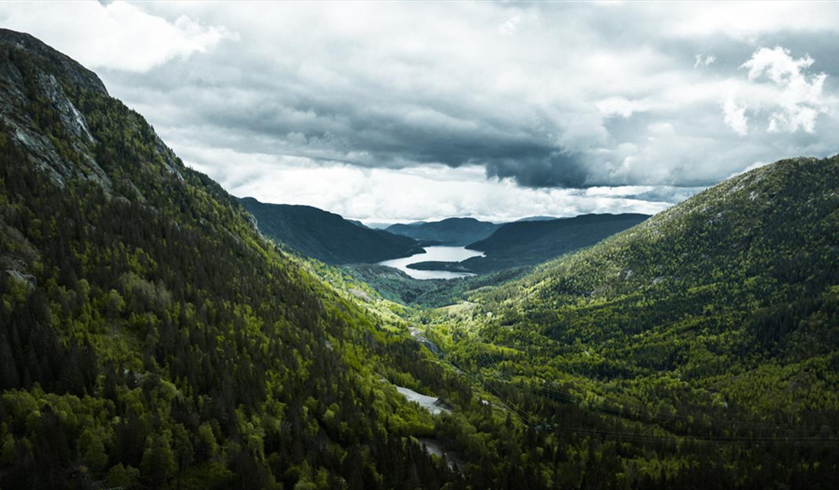 dronebilde av Hanakamjuvet