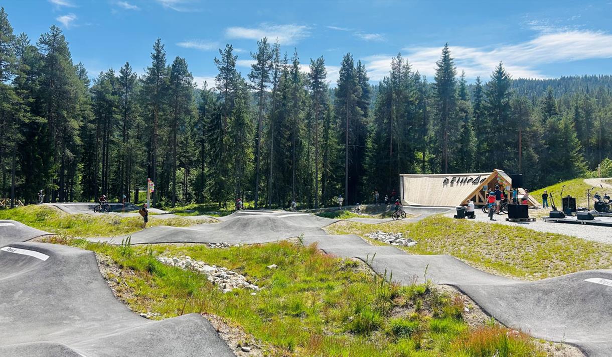 The Reinparken bicycle park in Vinje