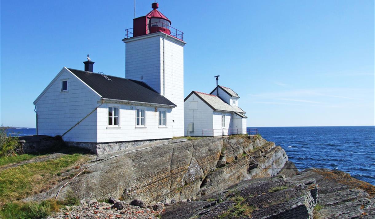 langøytangen lighthouse on the island Langøya in Langesund