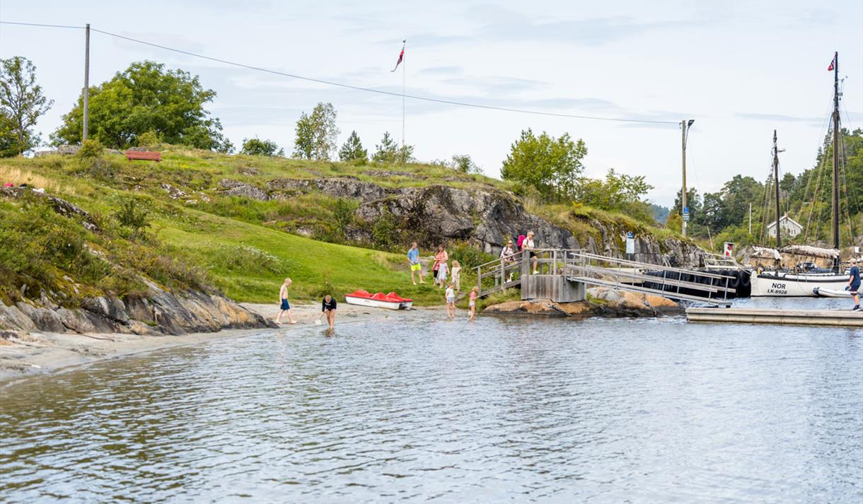Dikkon beach on Sandøya in Porsgrunn