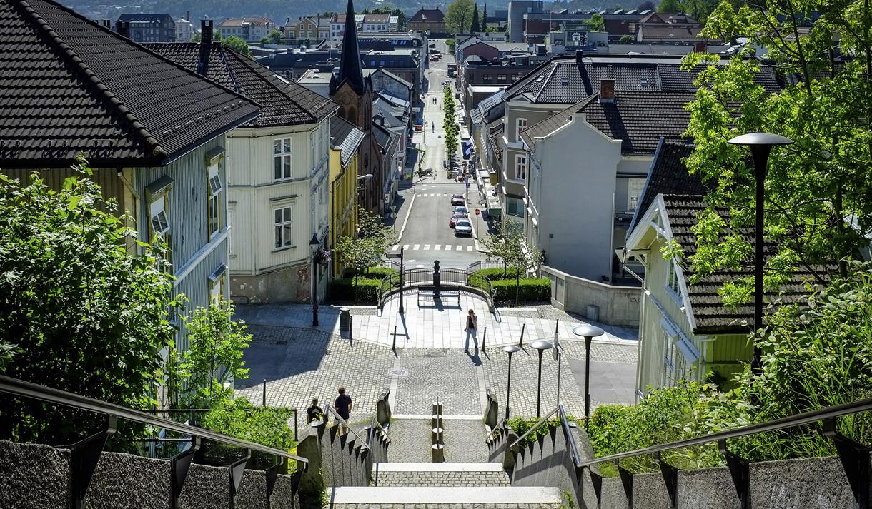 Picture from " Ibentrappa" in the centre of Skien