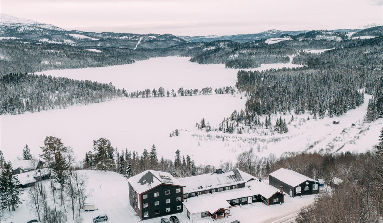 Austbø Hotel in winter