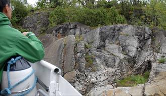 The geopark at the island Løvøya in Porsgrunn