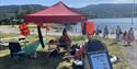 Meet us at our stand at Nesøya Marina, Notodden - next to the sandy beach (next to Burger King)