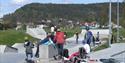 children at Porsgrunn skatepark