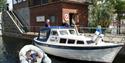 leisure boat in the Skien lock