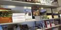 Some of the books that are for sale in the museum shop in Eidsborg.