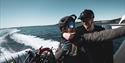 cyclists on the taxi boat