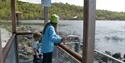 The water adventure children and lady