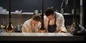 chefs cook at Jacob & Gabriel Restaurant in Skien
