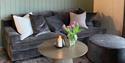 living room at Barn Apartment at Brokke Farm