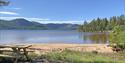 beautiful sandy beach in Birtedalen