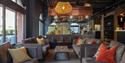 cozy seating area at Jacob & Gabriel restaurant in Skien