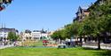 Lykke Café and the playground in Skien