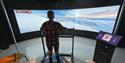 ski simulator at Norwegian Skiing museum in Morgedal