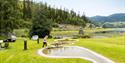 girl playing in the water park at the Norwegioan Skiing museum