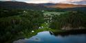 drone photo of Lystang Camping at Notodden