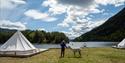 Glamping tent at Busnes Alpakka Glamping