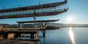 The old cranes give an impression of what the industry in Notodden used to be like in the past.