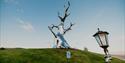 the art installation "TRE" at Notodden