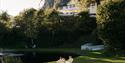 couple sitting in the garden of Nutheim Guesthouse