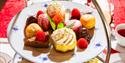 plate of cakes for afternoon tea at Jonas B Gundersen