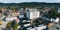 drone photo of Hotel Vic