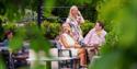 group of ladies enjoying themselves in the outdoor area at Becks Brasserie and Bar Osebro in Poragrunn