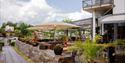 outdoor dining at Jonas B Gundersen's