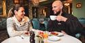 couple eating at Brasseriet Madame Blom in Skien