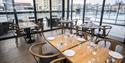 great view from the restaurant Becks Brasserie in Skien