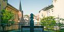 The Ibsen bust at Ibsen staircase in Skien