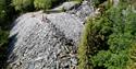 drone image of Brynesteinbruddet at Dalen