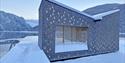 Soria Moria sauna on a winter's day