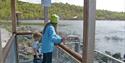 The water adventure children and lady