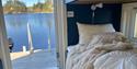 bedroom on the houseboat