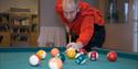 pool table at Lunde Vandrerhejm