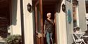 lady standing in the front door of Fyresdal Manufaktur & Leiker