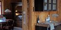 kitchen and living room from one of the cabins at Bolkesjø Gard