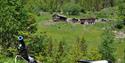 Mountain farm on the bike route Skarsvegen in Telemark