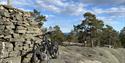bicycle to Bicycle & Tour Gautefall stands along a wall