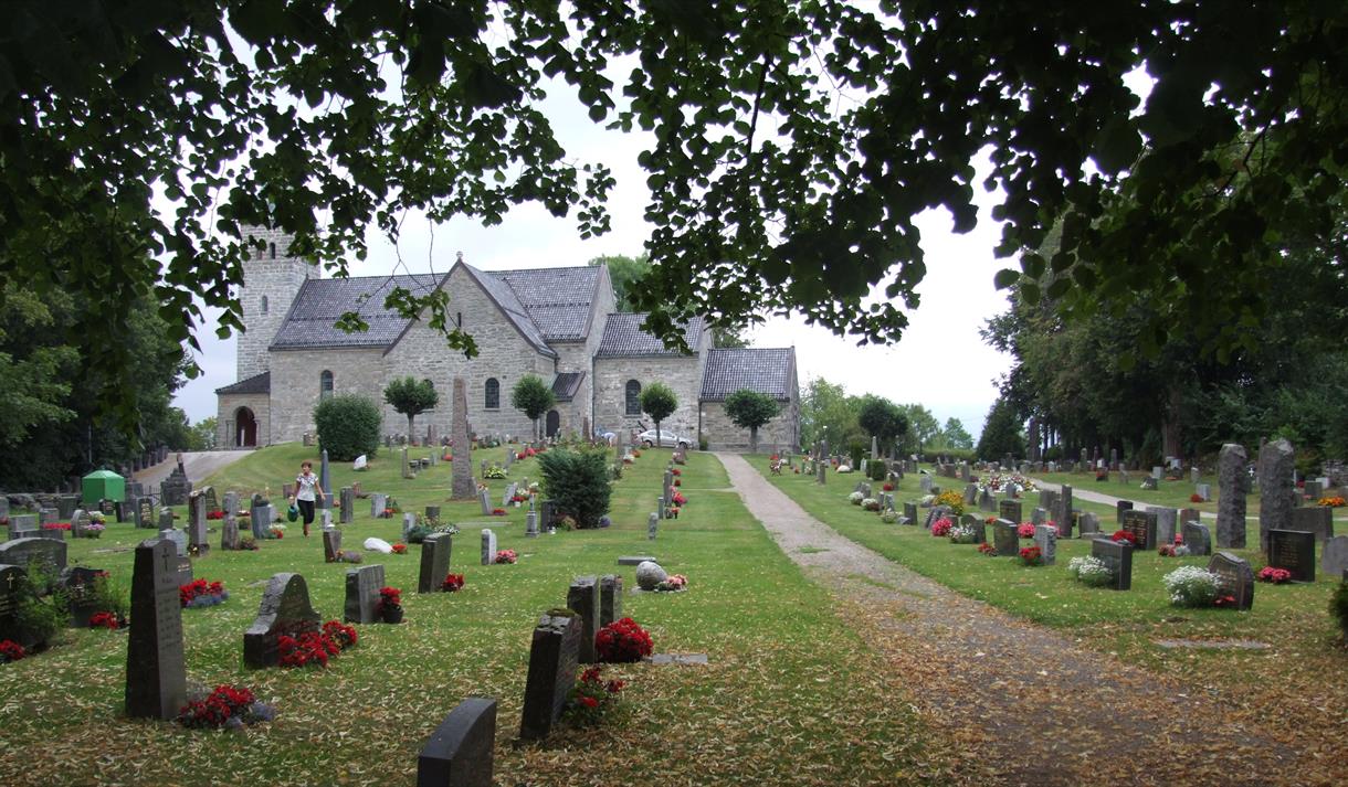 the cemetery of Gjerpen church in Skien