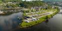 drone image of Notodden Mobile Camp