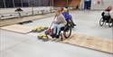 curling from a wheelchair at Skien leisure park