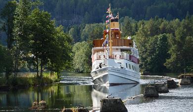 MS Henrik Ibsen on the Telemark Canal 