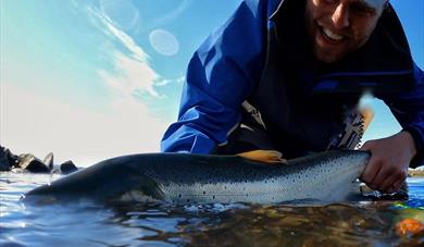 Sea trout fishing with guide