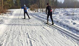 2 who cross-country ski in Skien leisure park